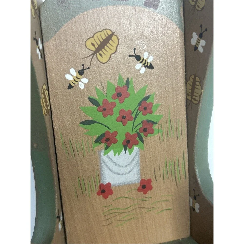 Hand Painted Wooden Doll Rocking Chair 6 Inch